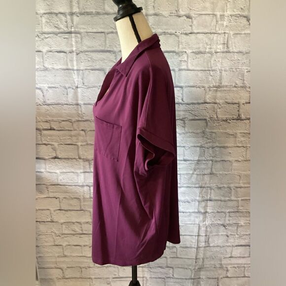 Vivilli - Women’s Plus Dark Fuchsia Polo - XXL - Picture 2 of 4